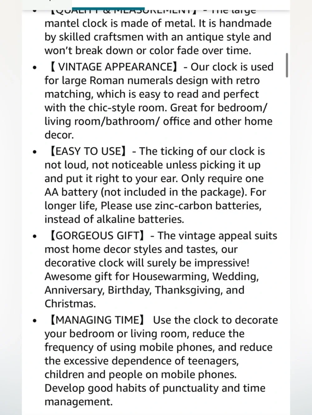 Antique-Inspired Table Clock